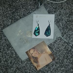 Kendra Scott Iridescent Blue-Green Earrings